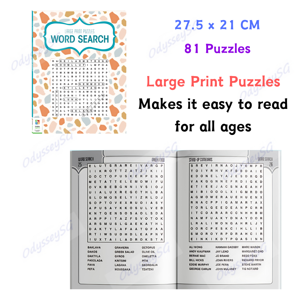 Large Print Puzzles - Wordsearch