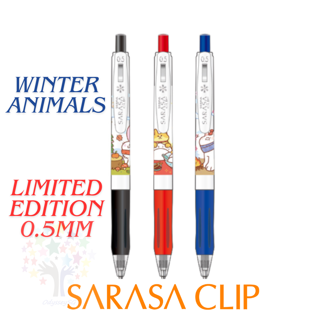 ZEBRA Sarasa Gel - Limited Edition pens - Winter Animals series - 0.5mm