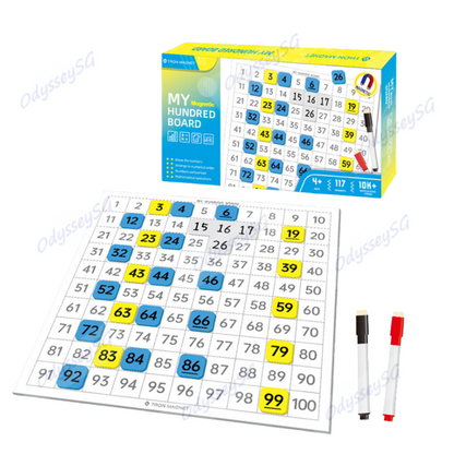 My Magnetic Hundred Board - Learn mathematical number concepts 1-100 - Age 3 and up