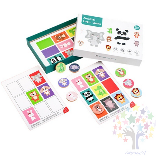 Animal Logic Game - Memory Thinking Game / Pattern / Sequencing / Memory matching / Brain Games - Age 2 - 5