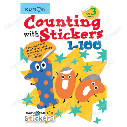 Kumon Counting with Stickers 1-100 - Maths Sticker activity book