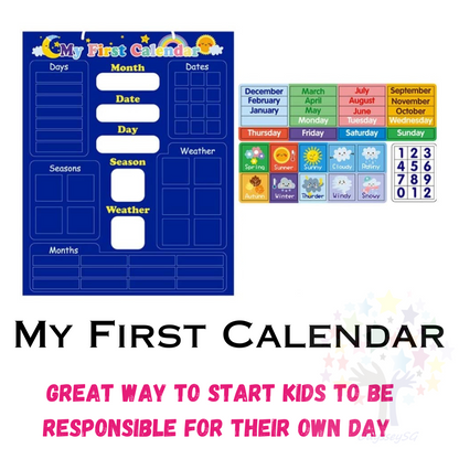 Kids Magnetic Calendar Kit - My First Calendar - 40x32CM - Early Learning
