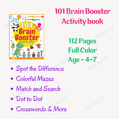 101 Brain Booster children Activity Book - Age 3-6