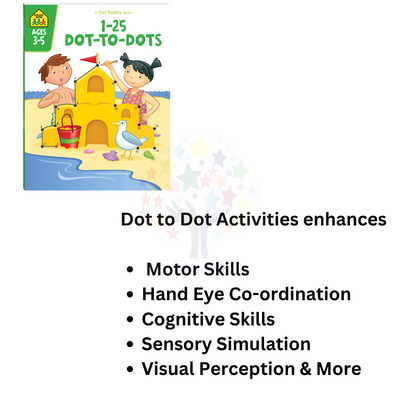 Hinkler Numbers 1-25 Dot To Dots - Children Preschool Activity Book - Age 3-5