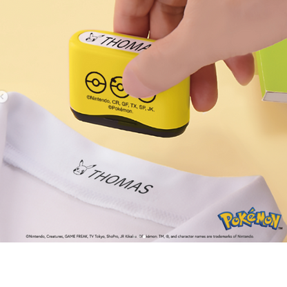 Pokemon Customised Name Stamps for Kids - Fabric Name stamp chop -Water Resistant Pikachu