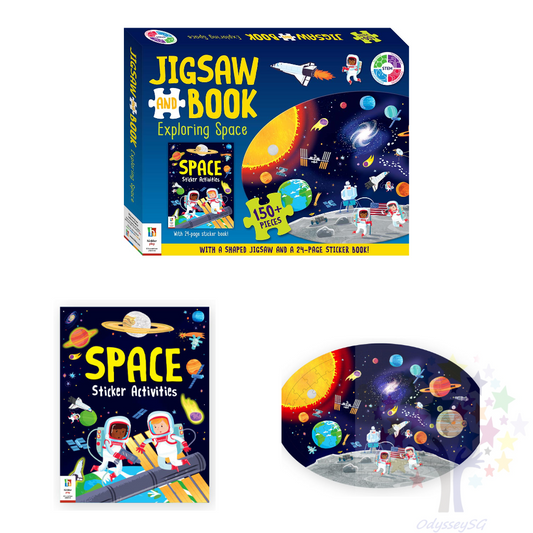 Exploring Space - Jigsaw and sticker activity book - Age 5 and above