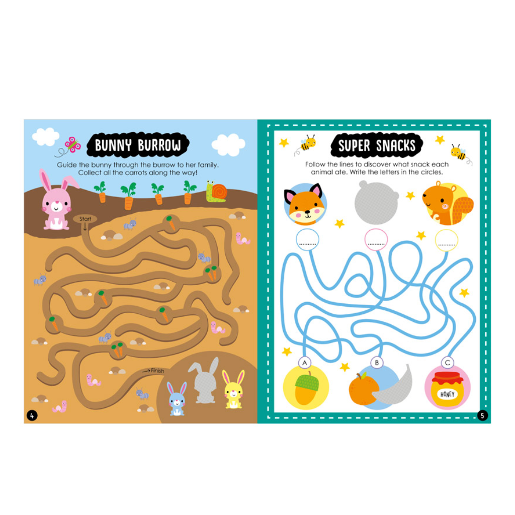 Mazes Sticker Activity Book - Playtime Learning - Over 250 stickers