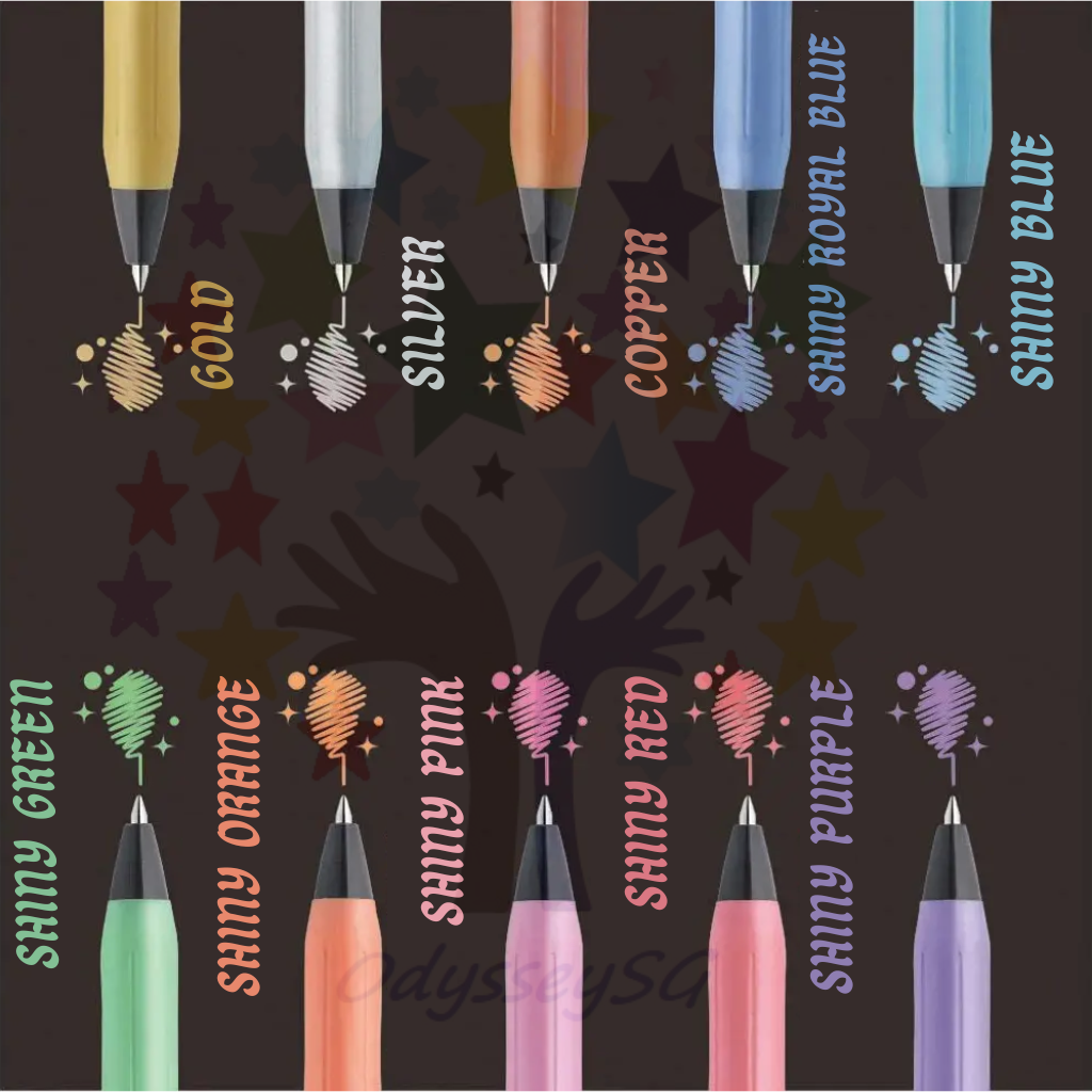 Zebra Sarasa Clip Pen Decoshine 0.5mm - 10 Metallic colors [ 100% Authentic] - Glitter Pens