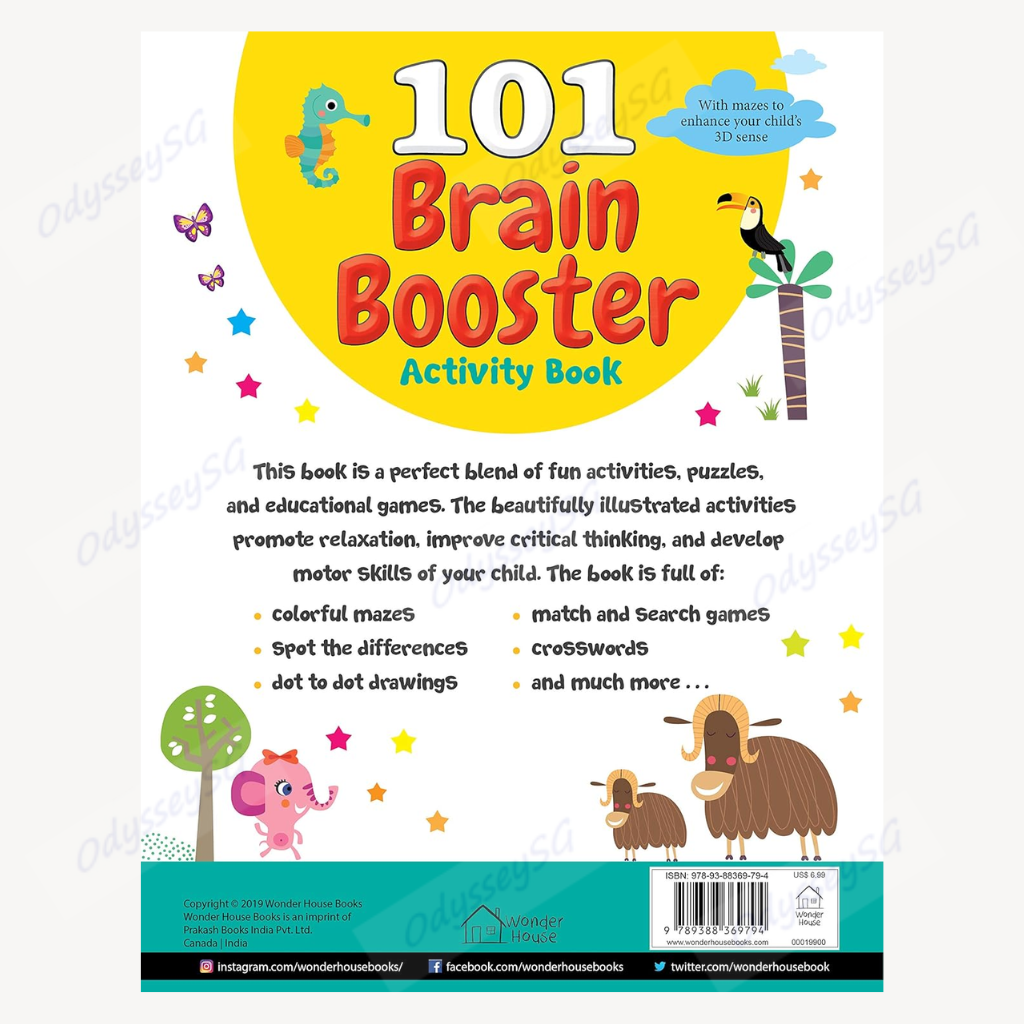 101 Brain Booster children Activity Book - Age 3-6