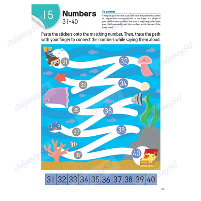 Kumon Counting with Stickers 1-100 - Maths Sticker activity book