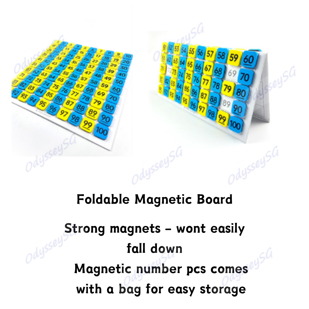 My Magnetic Hundred Board - Learn mathematical number concepts 1-100 - Age 3 and up