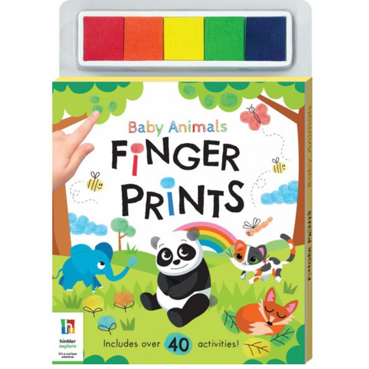 Baby Animals Finger Prints Activity Book - Age 3-6