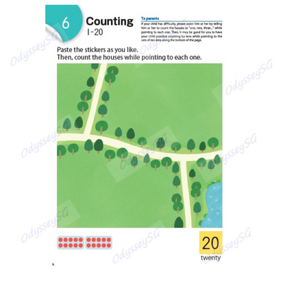 Kumon Counting with Stickers 1-100 - Maths Sticker activity book