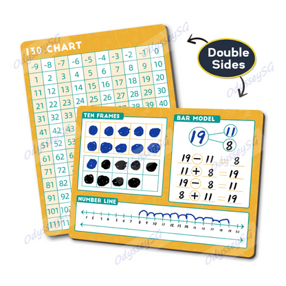 Math Mastery Fun - Wipe clean activity board - Place value / Number bonds / Regrouping / Ten frames