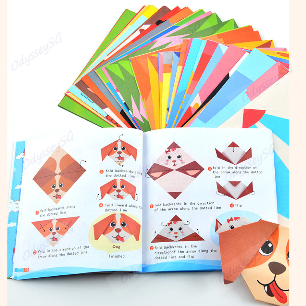 Origami Paper Kit - 54 Designs, 108 Sheets | Folding Paper DIY Craft Origami Activity for kids