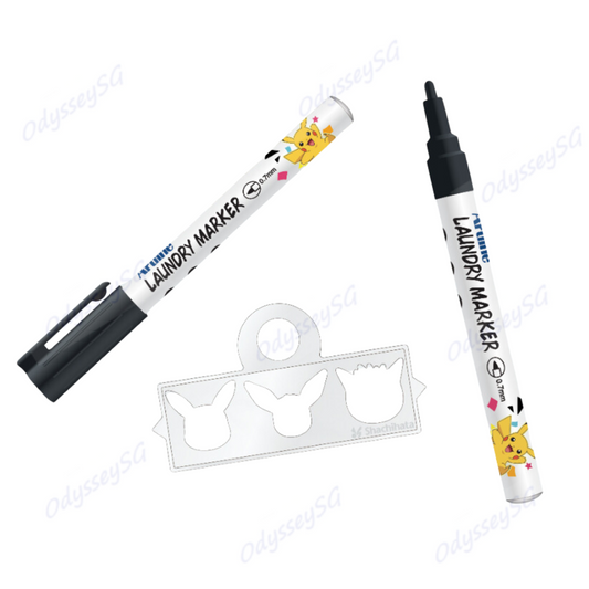 Pokemon Fabric Marker / Laundry marker - Waterproof marker - Black ink