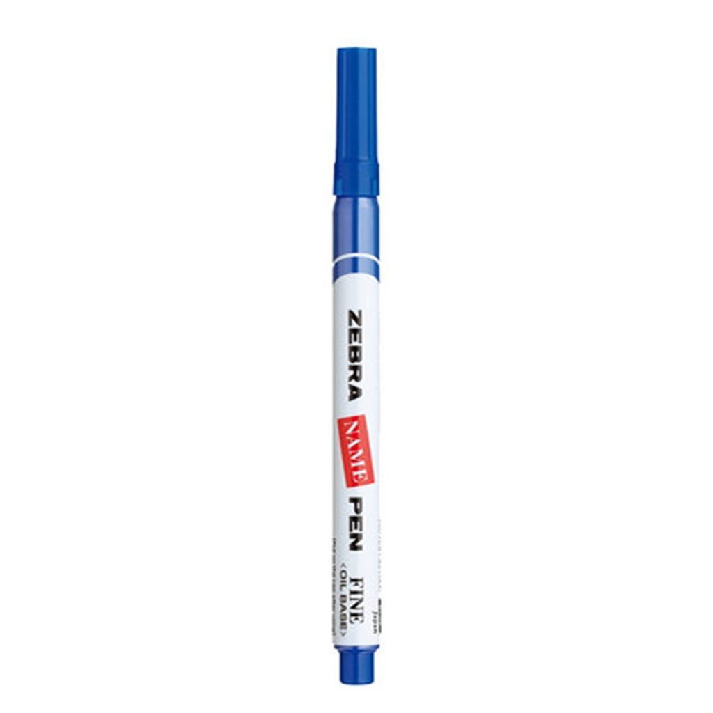 Zebra Permanent Name Pen - Waterproof - 1.2 mm Tip - Blue / Black Ink colours