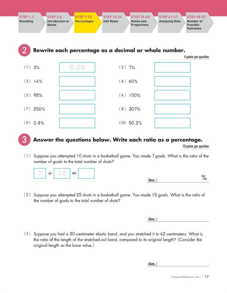 Kumon Math Boosters: Problem Solving with Ratios & Proportions