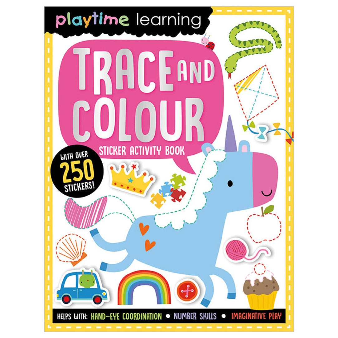Trace and Colour - Sticker Activity Book - Over 250 Stickers