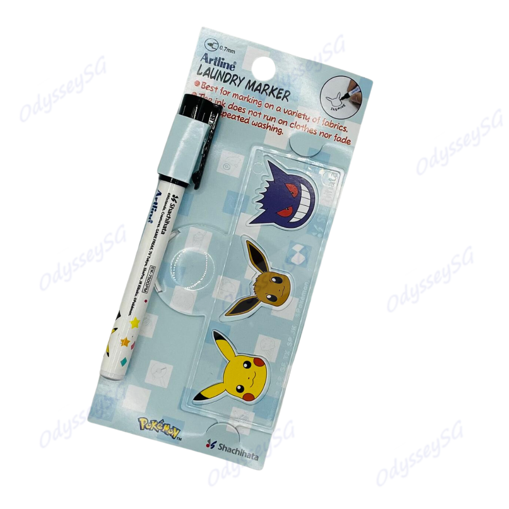 Pokemon Fabric Marker / Laundry marker - Waterproof marker - Black ink